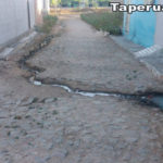 Internauta denúncia esgoto no bairro da Loquinha em Taperuaba