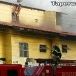 Incêndio atinge loja de peças de motos e deixa casal cercado pelas chamas em Fortaleza