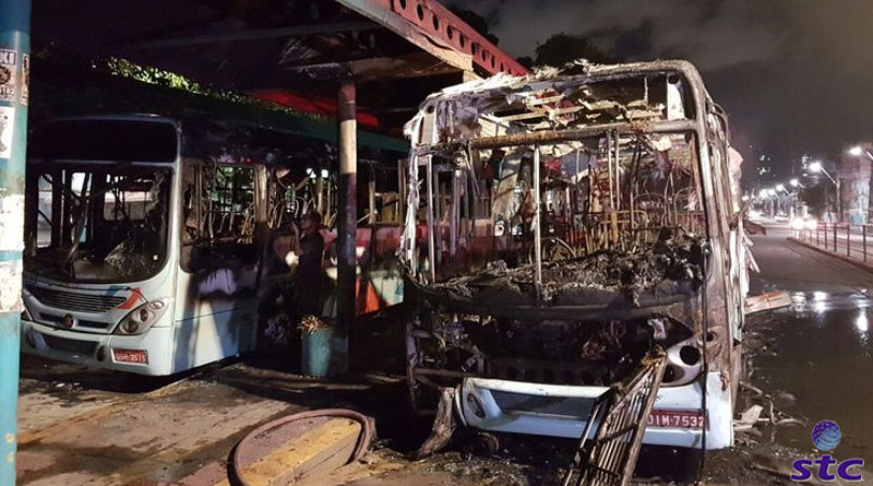 ônibus incendiados em Fortaleza