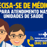 Prefeitura abre contratação imediata de médicos generalistas para atuação nos CSF’s