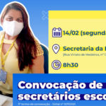 Secretaria da Educação de Sobral convoca mais oito secretários escolares