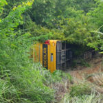 Ônibus escolar capota em colisão com moto e aluno morre em Cedro, interior do Ceará