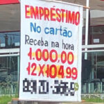 Agiotagem no cartão de crédito é divulgada em cartazes em Fortaleza; a prática é ilegal