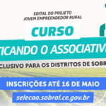Abertas as inscrições para curso de associativismo para jovens da zona rural de Sobral