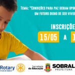 Estudantes da rede pública municipal de ensino participam do 5º Concurso de Redação Rotary Club